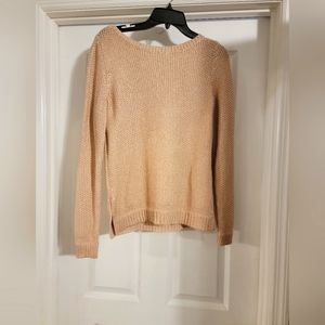 WHBM sweater small metallic rose/pink